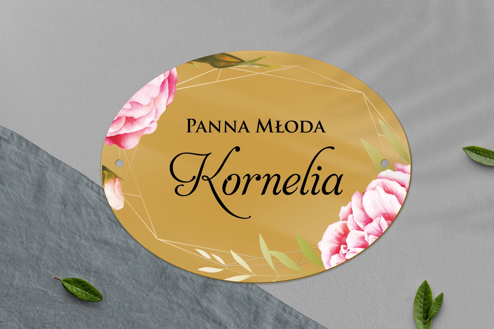 Zawieszka na krzesła - Owalna Flowers & Frame Motyw 5