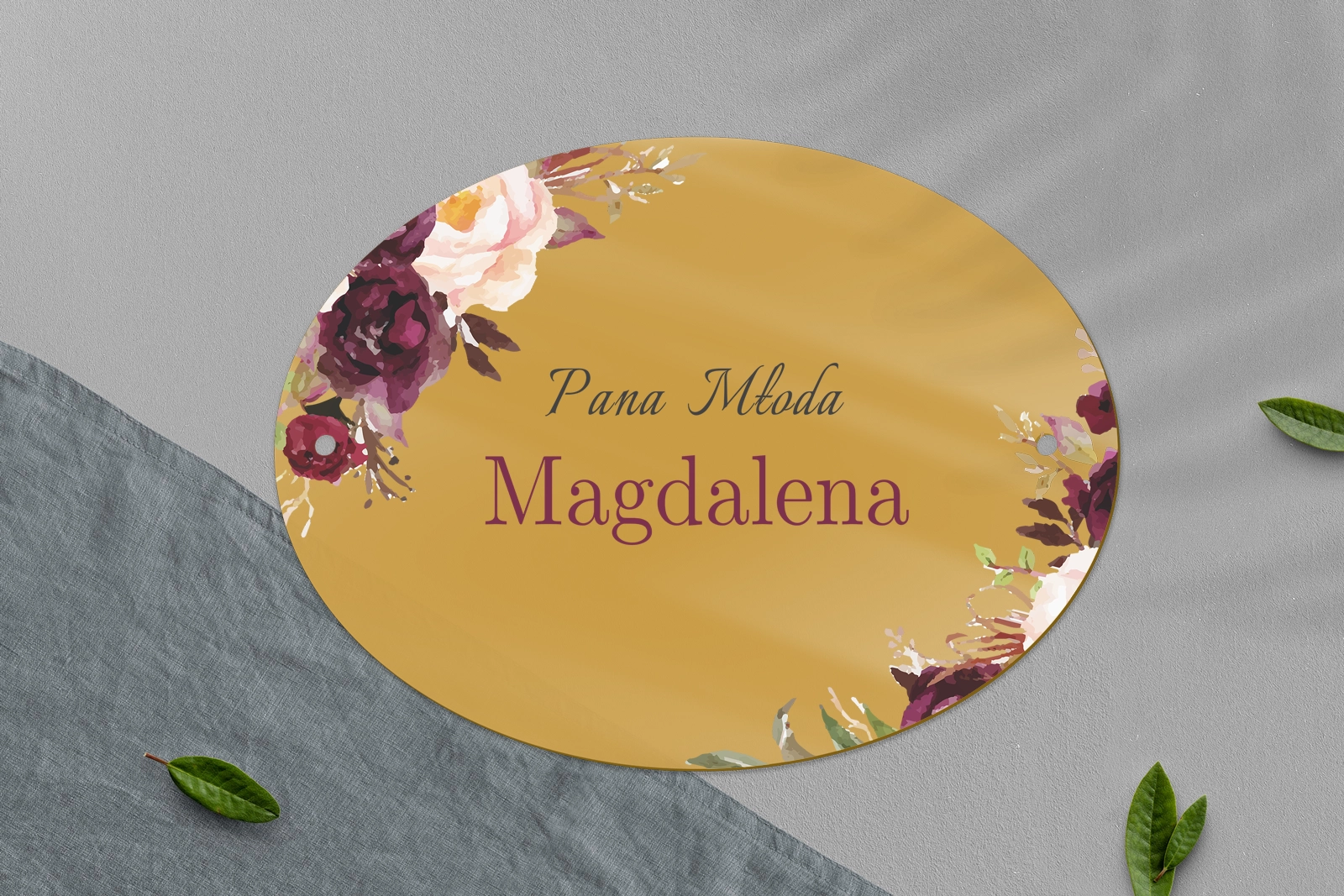 Zawieszka na krzesła - Owalna Fabello Motyw 2