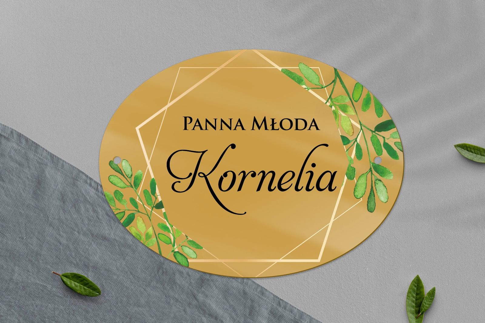 Zawieszka na krzesła - Owalna Flowers & Frame Motyw 3