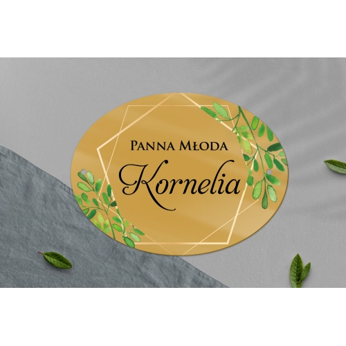 Zawieszka na krzesła - Owalna Flowers & Frame Motyw 3