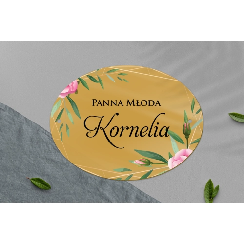 Zawieszka na krzesła - Owalna Flowers & Frame Motyw 4