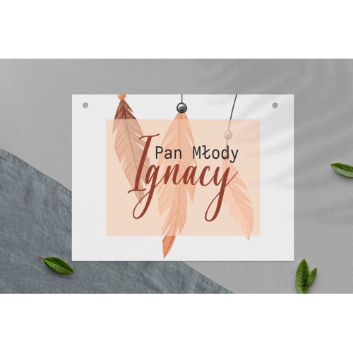 Zawieszka na krzesła - Prostokątna Butterflies - Motyw 1