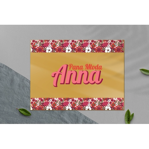 Zawieszka na krzesła - Prostokątna Retro Style Motyw 2