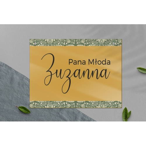 Zawieszka na krzesła - Prostokątna Vintage Motyw 2