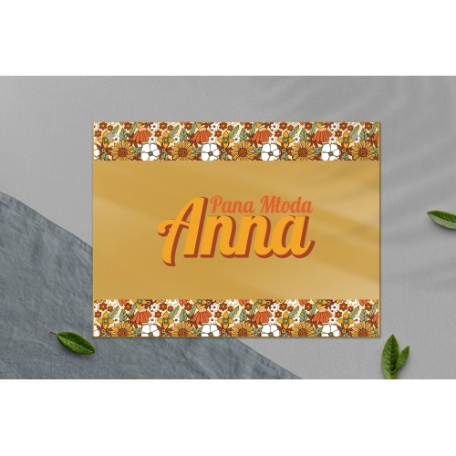 Zawieszka na krzesła - Prostokątna Retro Style Motyw 1