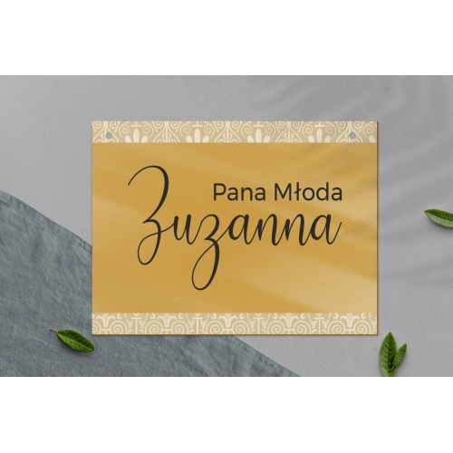 Zawieszka na krzesła - Prostokątna Vintage Motyw 1