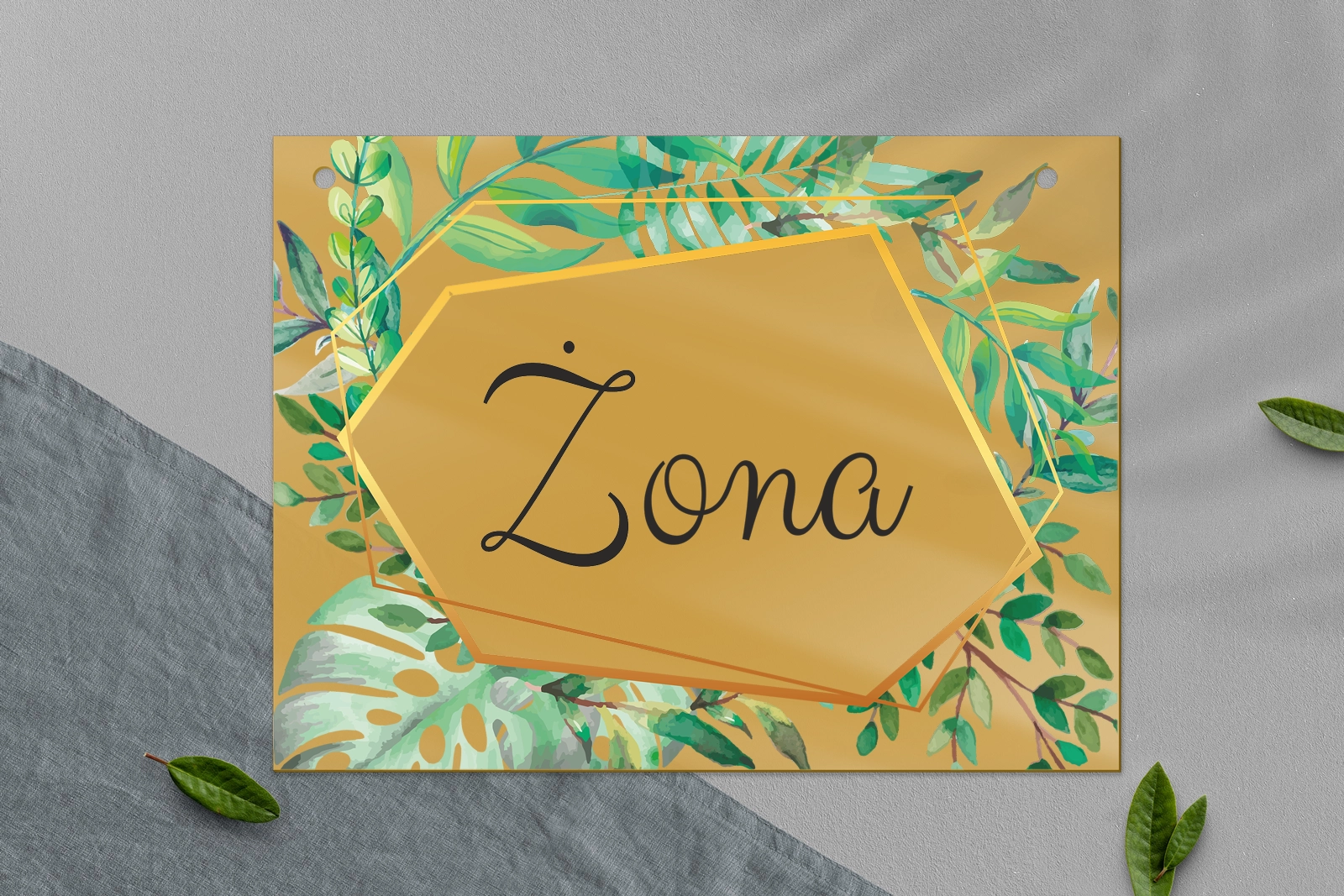 Zawieszka na krzesła - Prostokątna Flowers & Frame Motyw 2