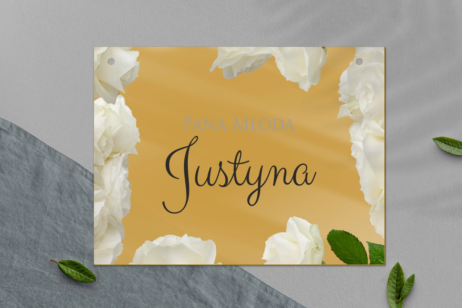 Zawieszka na krzesła - Prostokątna Soft Motyw 4