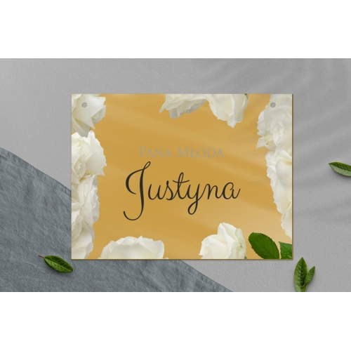 Zawieszka na krzesła - Prostokątna Soft Motyw 4