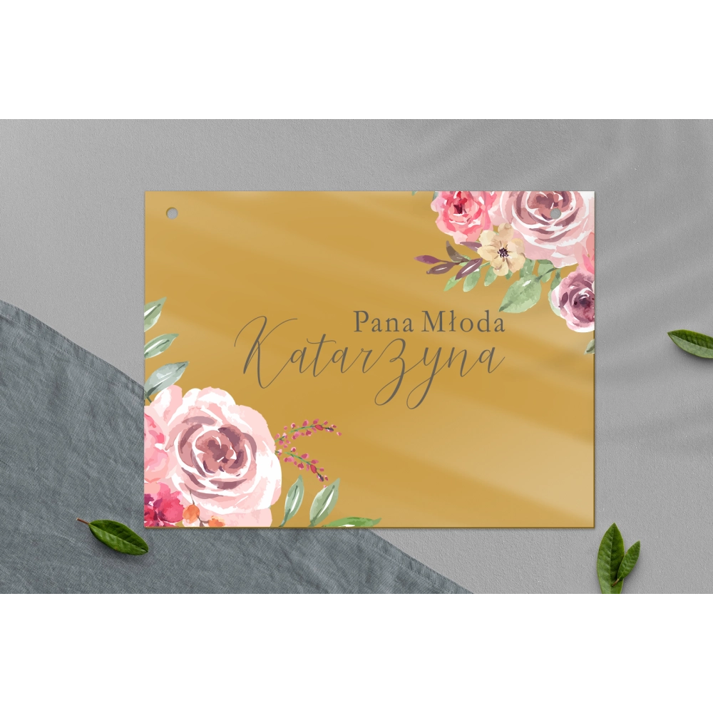 Zawieszka na krzesła - Prostokątna PasteLove Motyw 2