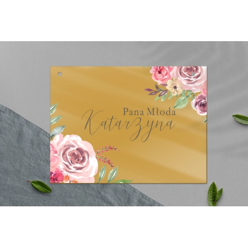 Zawieszka na krzesła - Prostokątna PasteLove Motyw 2