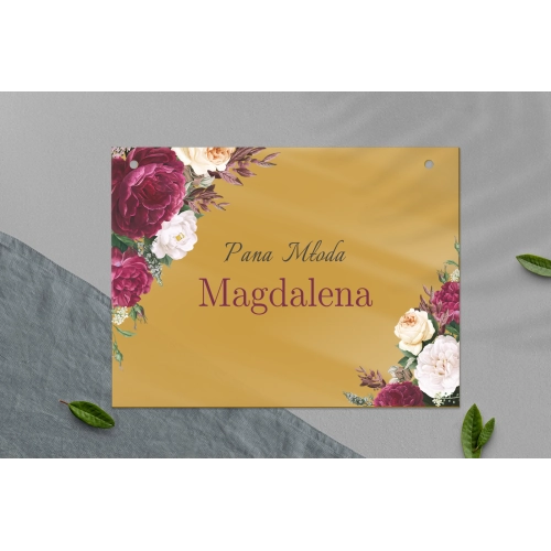 Zawieszka na krzesła - Prostokątna Fabello Motyw 1