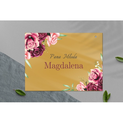 Zawieszka na krzesła - Prostokątna Fabello Motyw 3