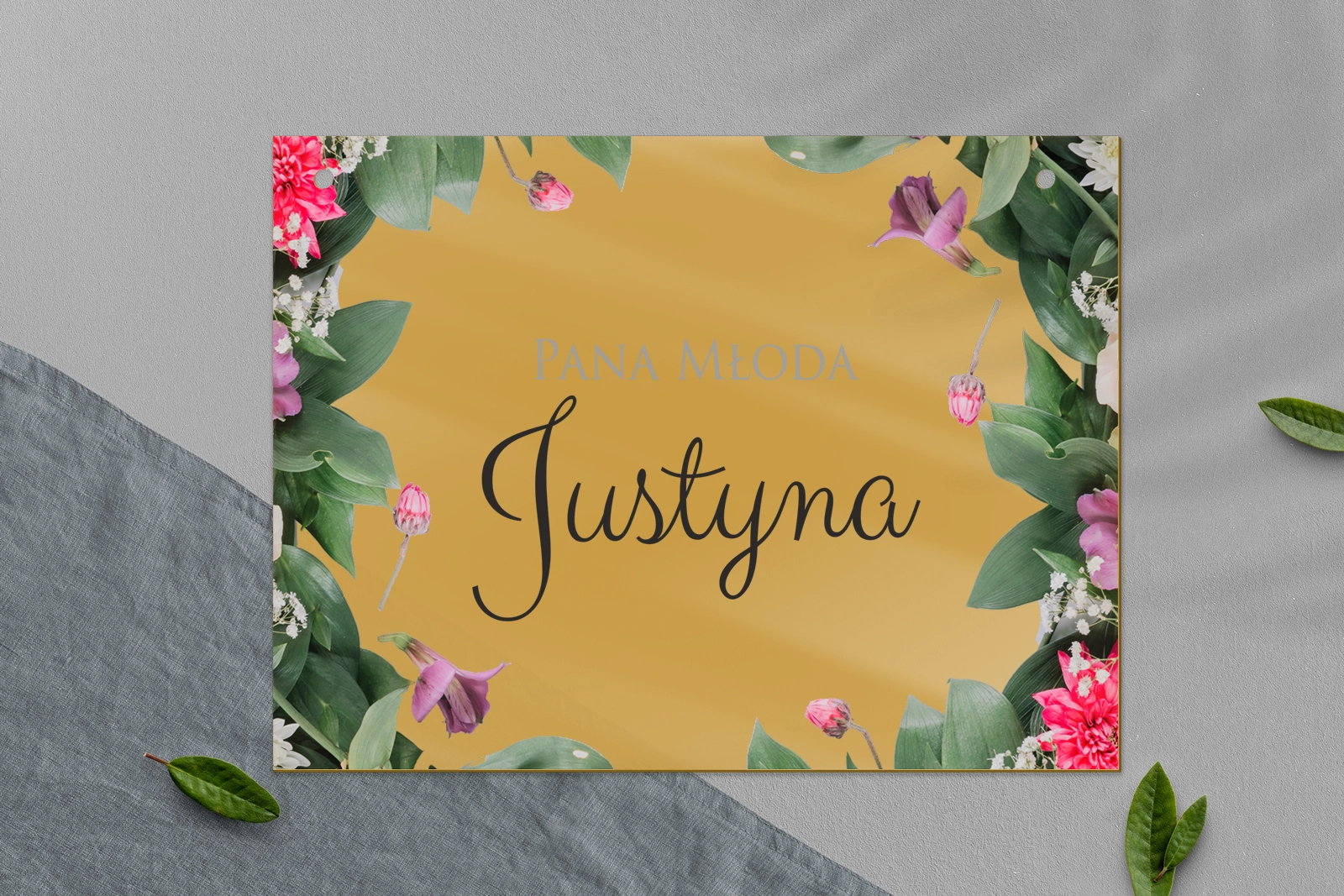 Zawieszka na krzesła - Prostokątna Soft Motyw 6