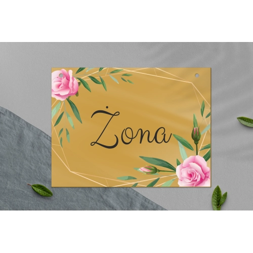 Zawieszka na krzesła - Prostokątna Flowers & Frame Motyw 4