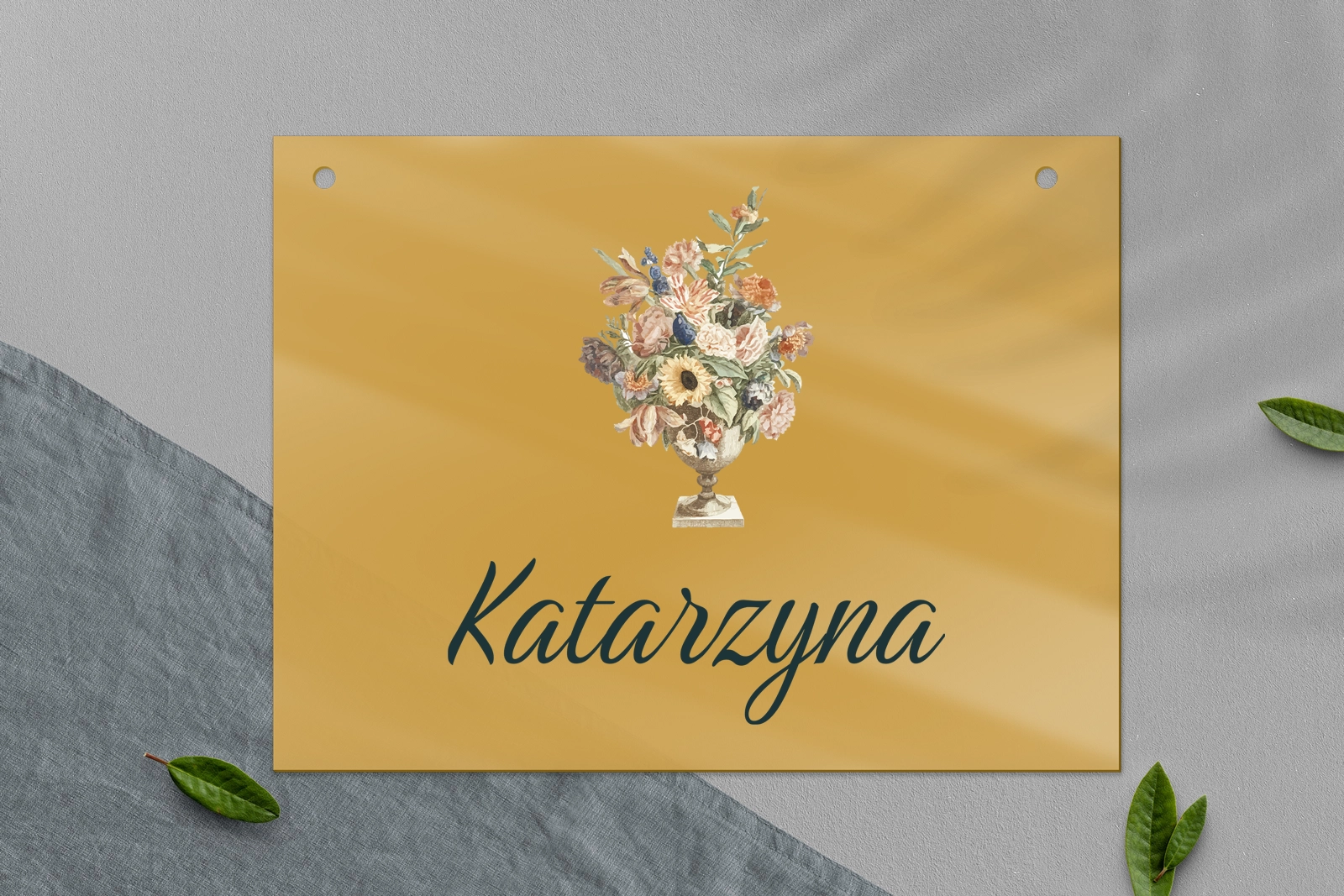 Zawieszka na krzesła - Prostokątna Rustic Summer Motyw 2