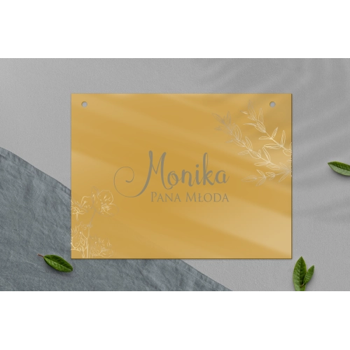 Zawieszka na krzesła - Prostokątna Fiori Motyw 3