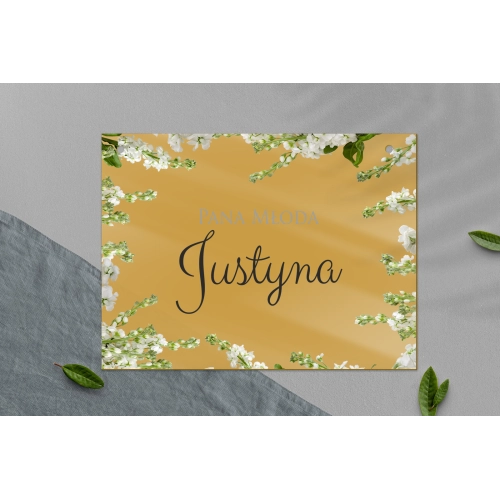 Zawieszka na krzesła - Prostokątna Soft Motyw 8