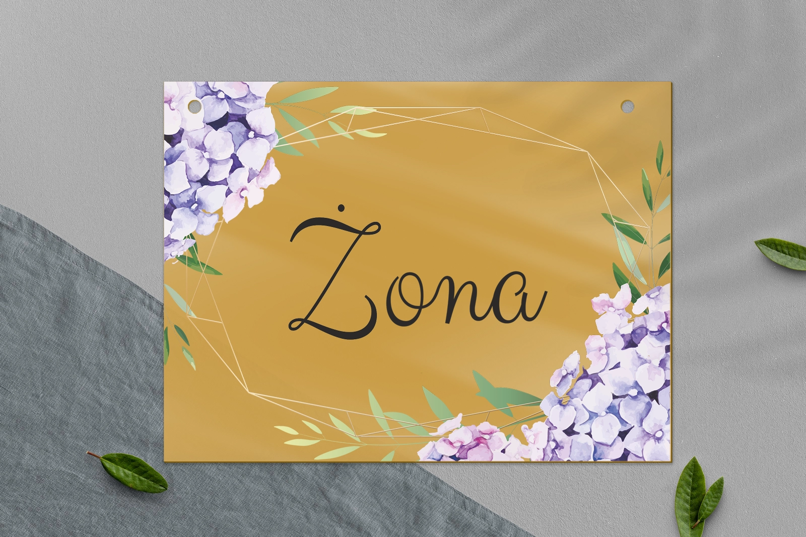 Zawieszka na krzesła - Prostokątna Flowers & Frame Motyw 1