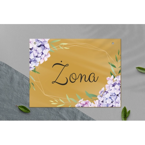 Zawieszka na krzesła - Prostokątna Flowers & Frame Motyw 1