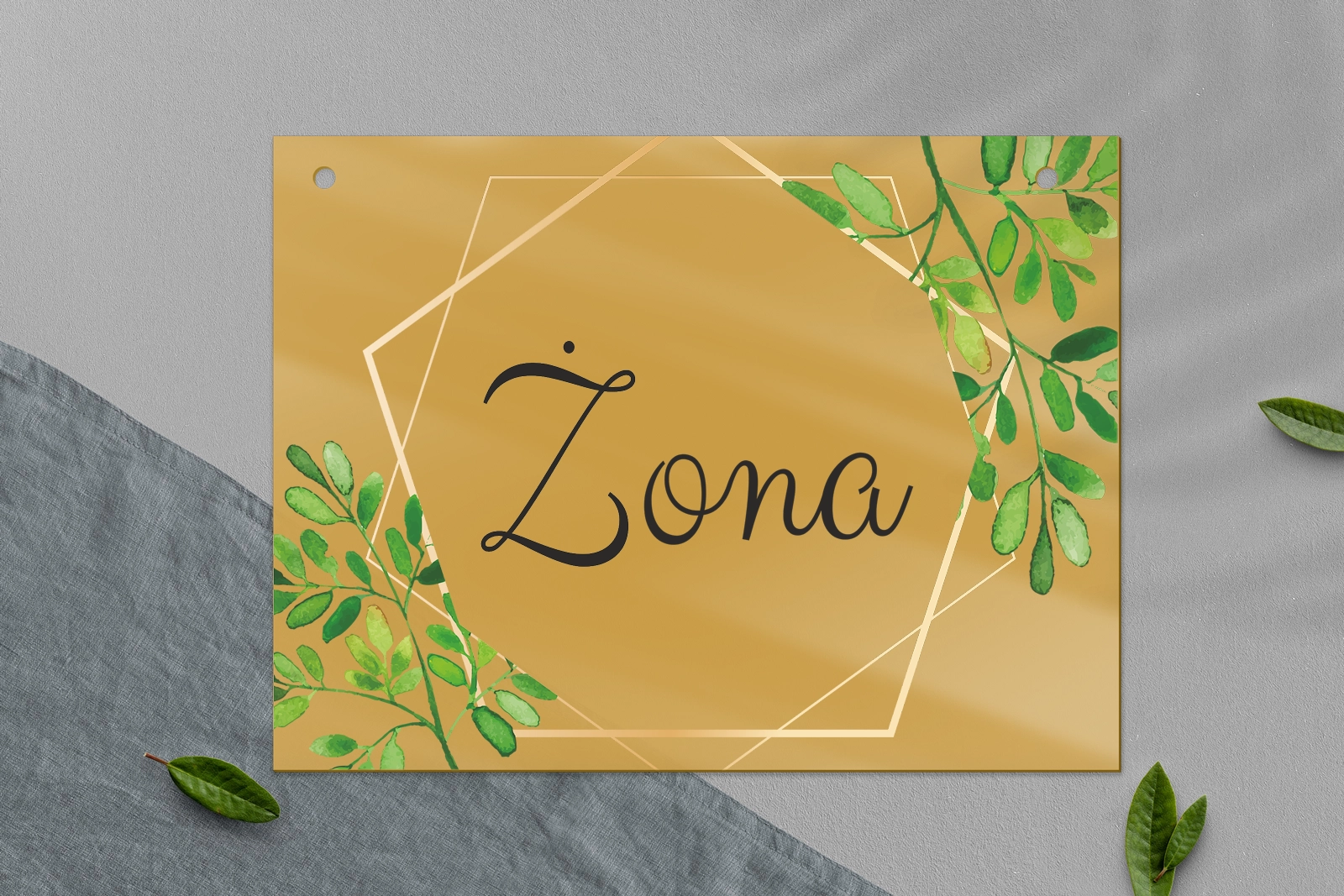 Zawieszka na krzesła - Prostokątna Flowers & Frame Motyw 3