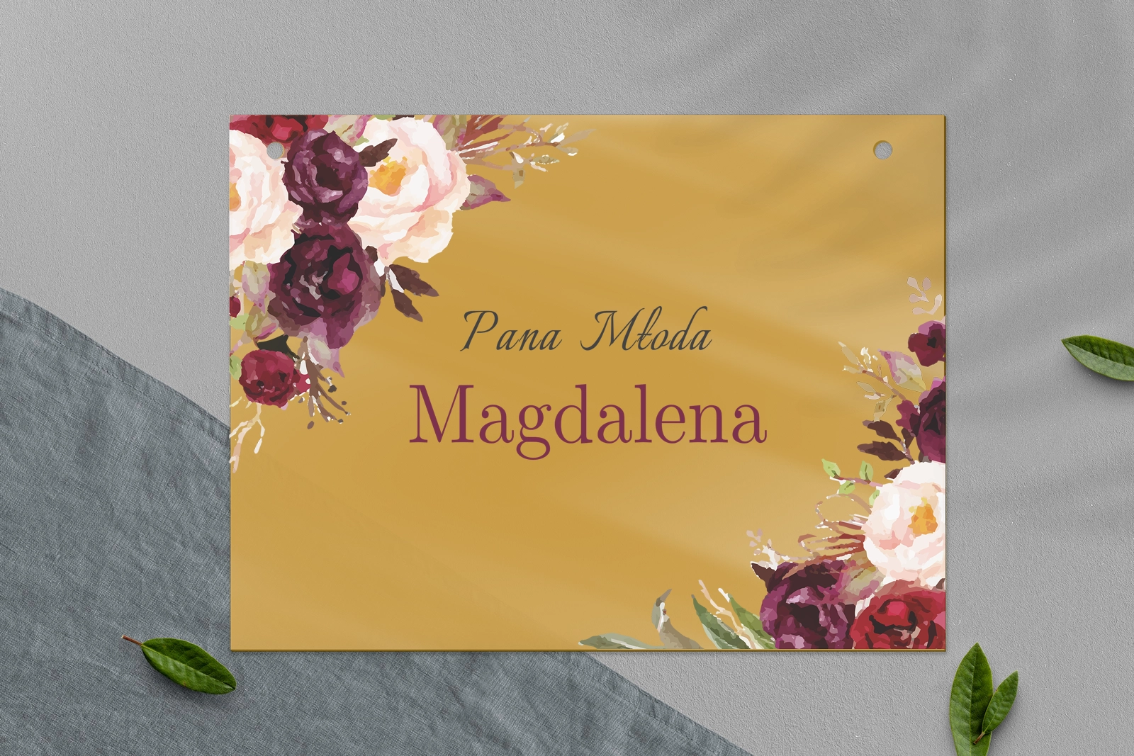 Zawieszka na krzesła - Prostokątna Fabello Motyw 2