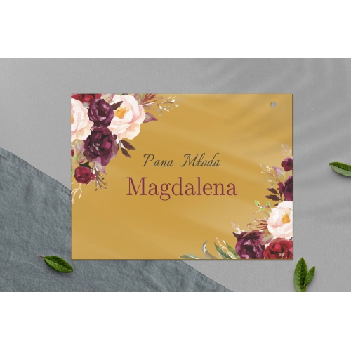 Zawieszka na krzesła - Prostokątna Fabello Motyw 2