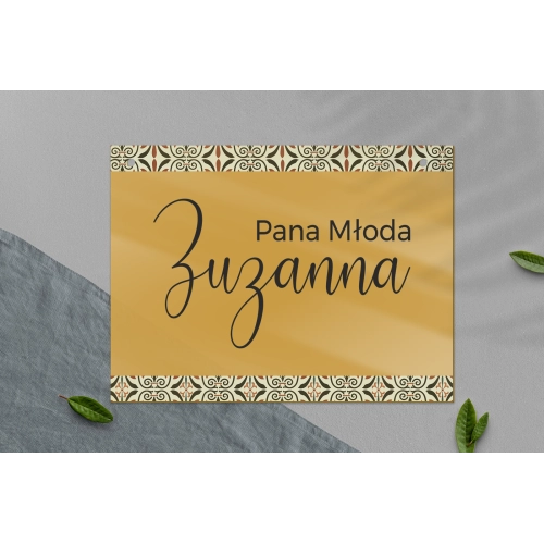 Zawieszka na krzesła - Prostokątna Vintage Motyw 3