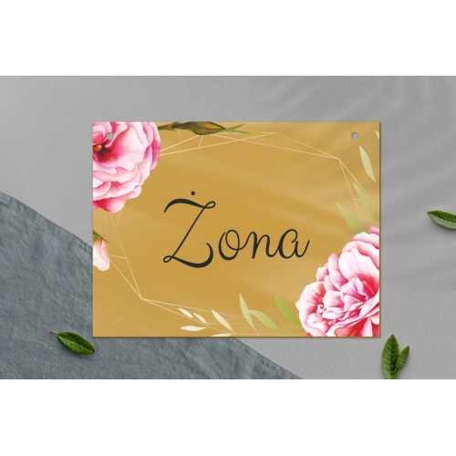 Zawieszka na krzesła - Prostokątna Flowers & Frame Motyw 5