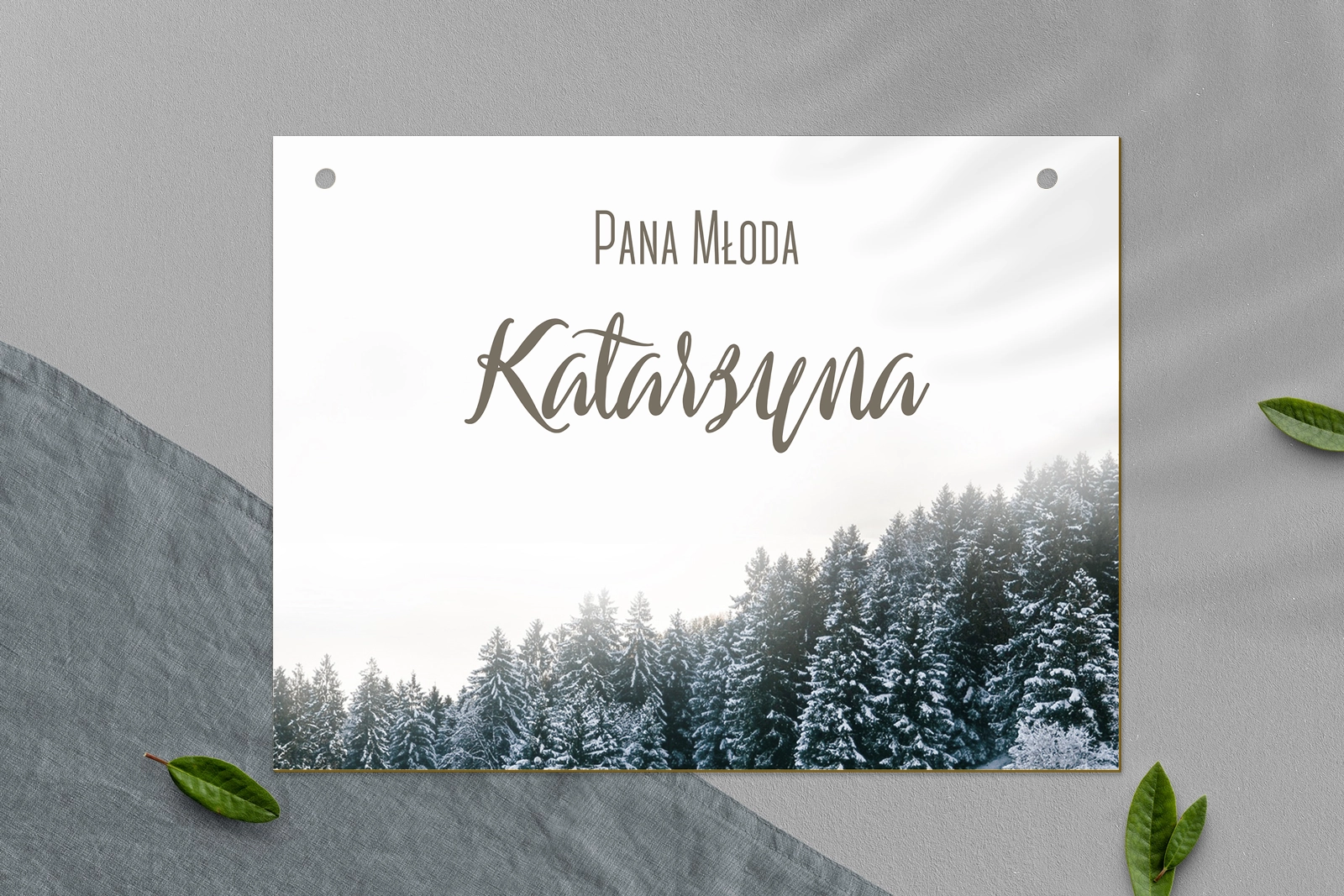 Zawieszka na krzesła - Prostokątna Forest - Motyw 4