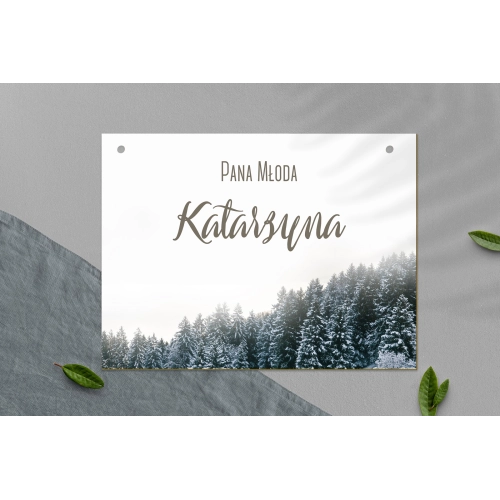 Zawieszka na krzesła - Prostokątna Forest - Motyw 4