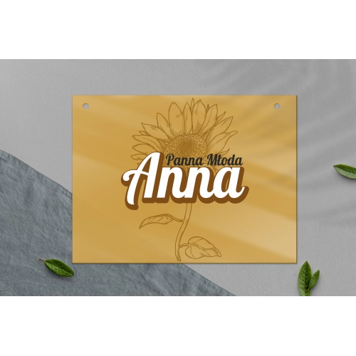 Zawieszka na krzesła - Prostokątna Sunflowers Motyw 3