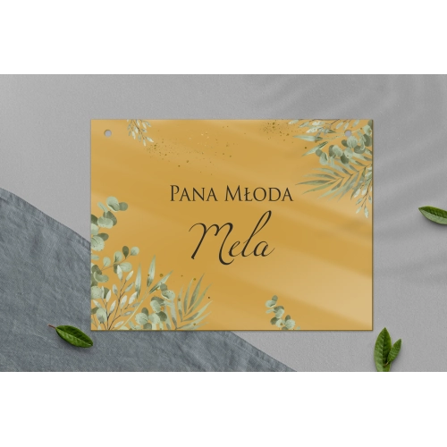 Zawieszka na krzesła - Prostokątna Leaves Motyw 2