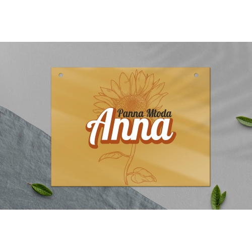 Zawieszka na krzesła - Prostokątna Sunflowers Motyw 2