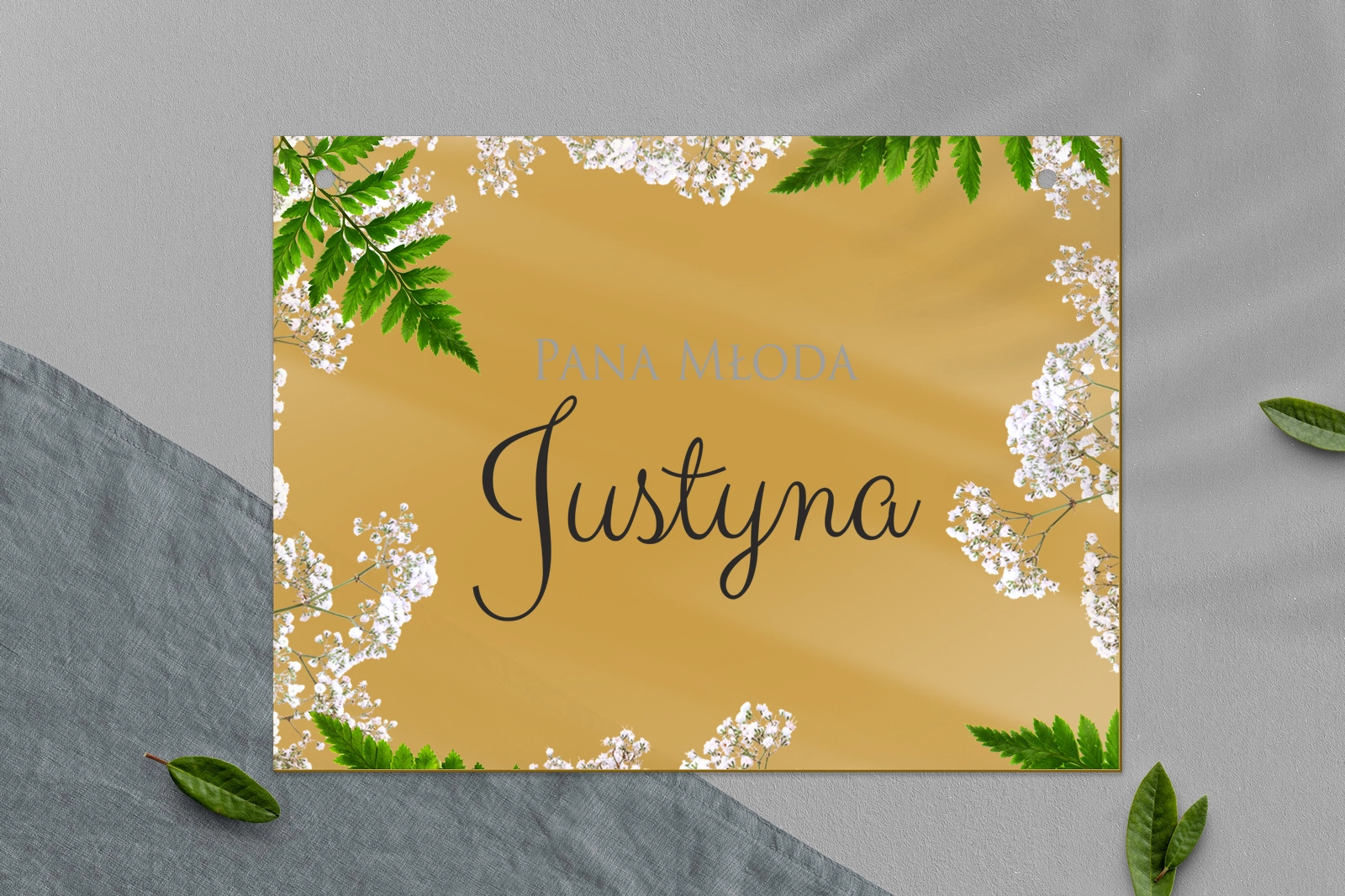 Zawieszka na krzesła - Prostokątna Soft Motyw 2