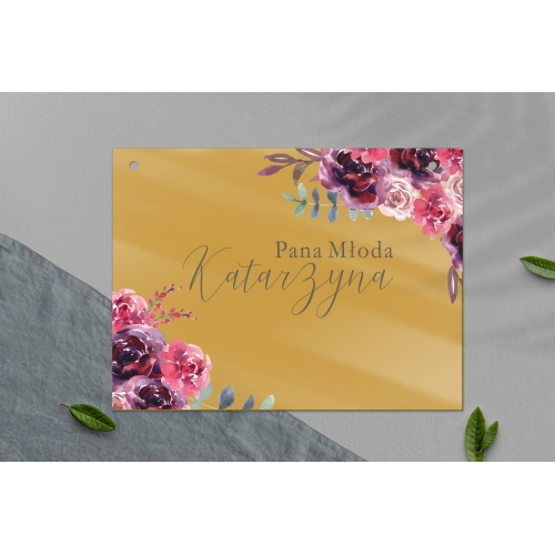 Zawieszka na krzesła - Prostokątna PasteLove Motyw 1