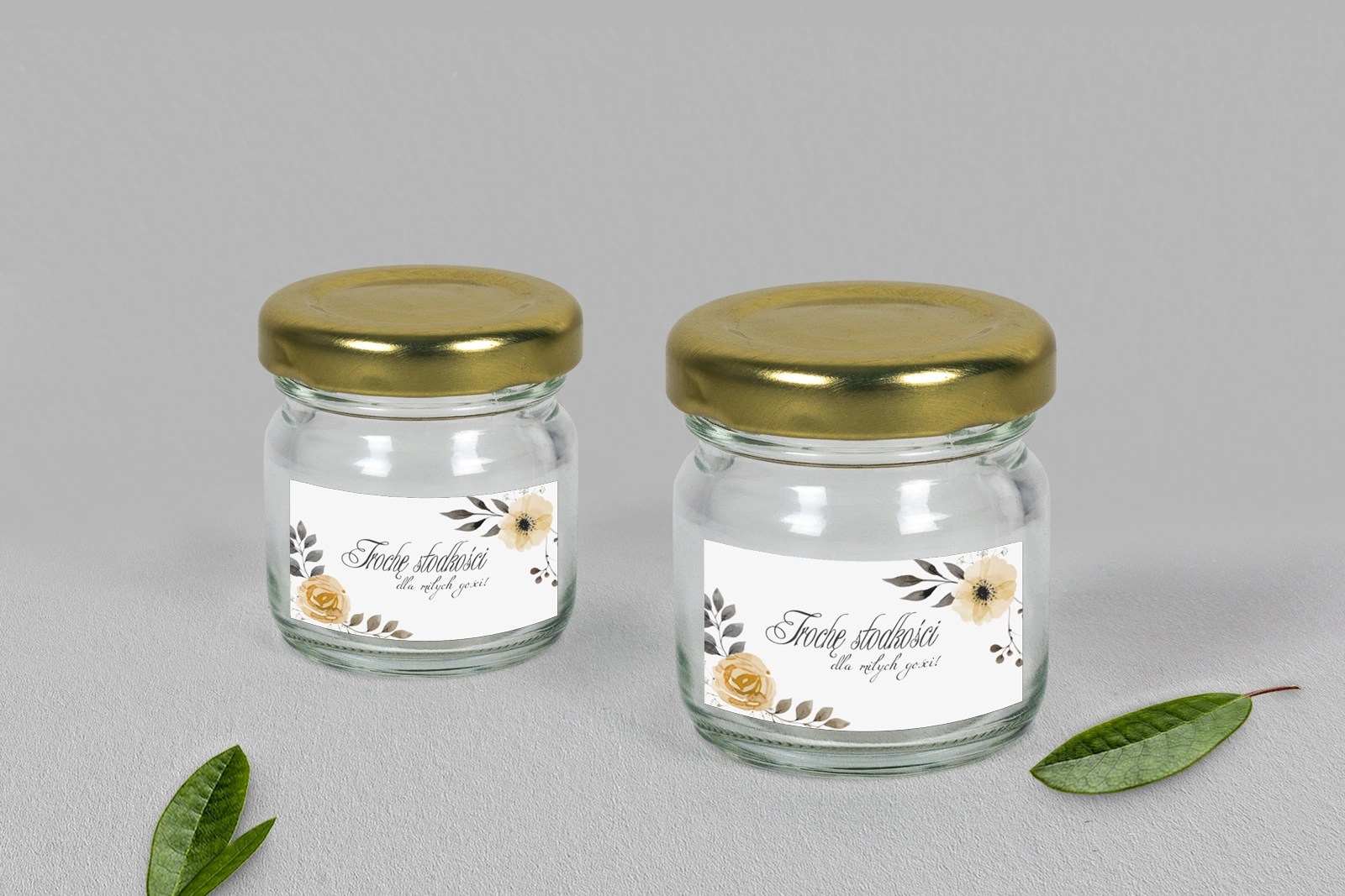 Słoiczek na słodkości - Akwarelowe Wianki Motyw 4