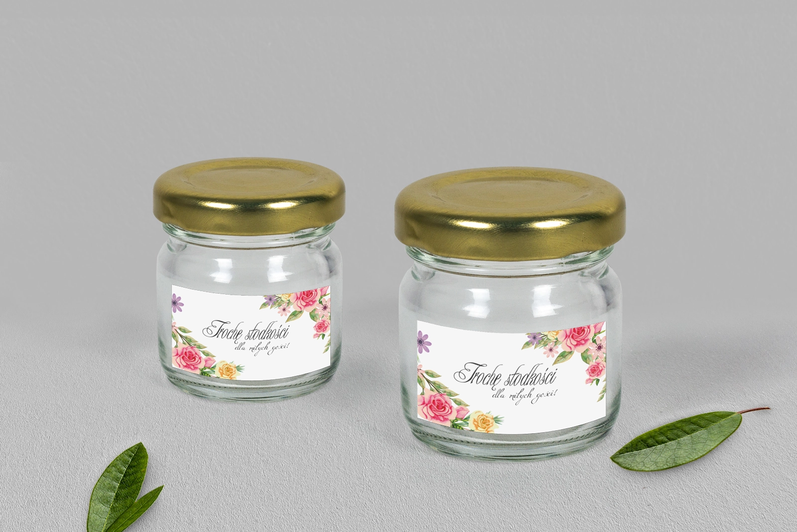 Słoiczek na słodkości - Akwarelowe Wianki Motyw 5