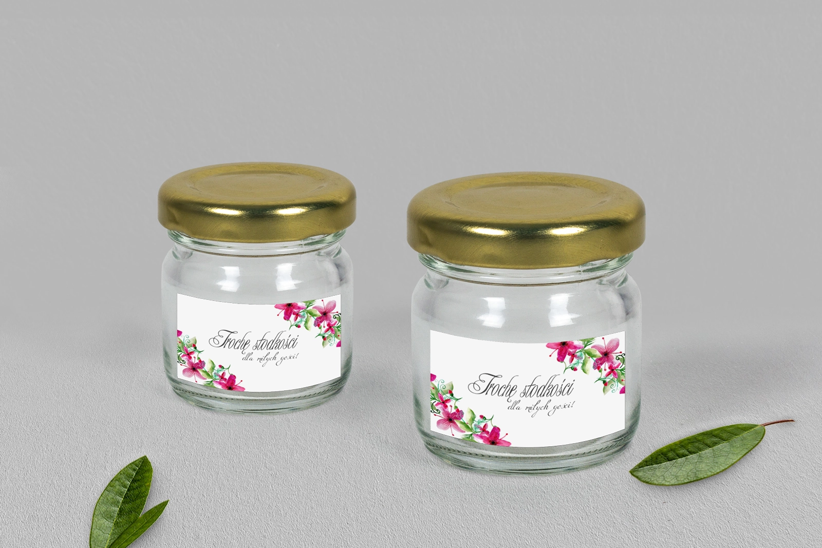 Słoiczek na słodkości - Akwarelowe Wianki Motyw 2