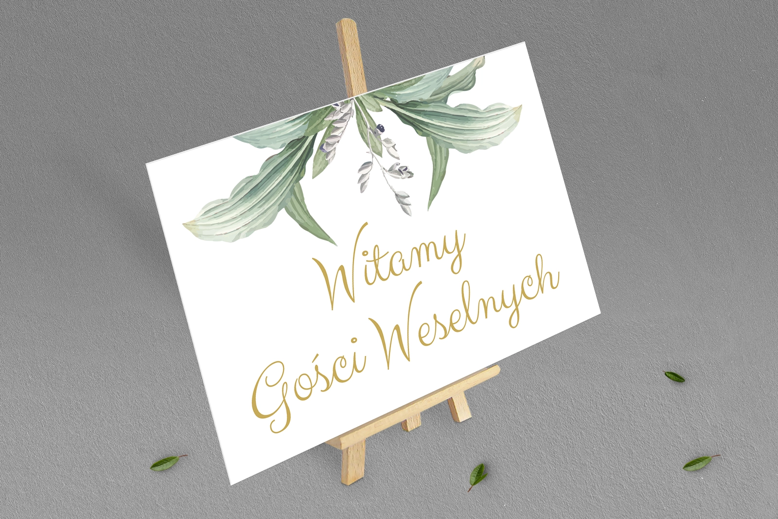 Tablica Powitalna - Liście Motyw 1