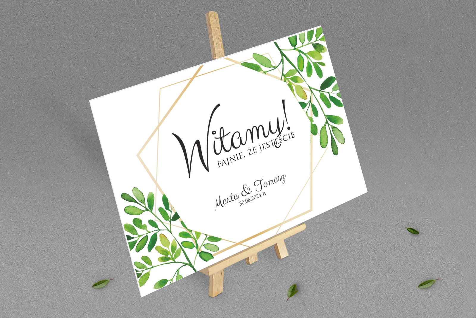 Tablica Powitalna - Flowers & Frame Motyw 3