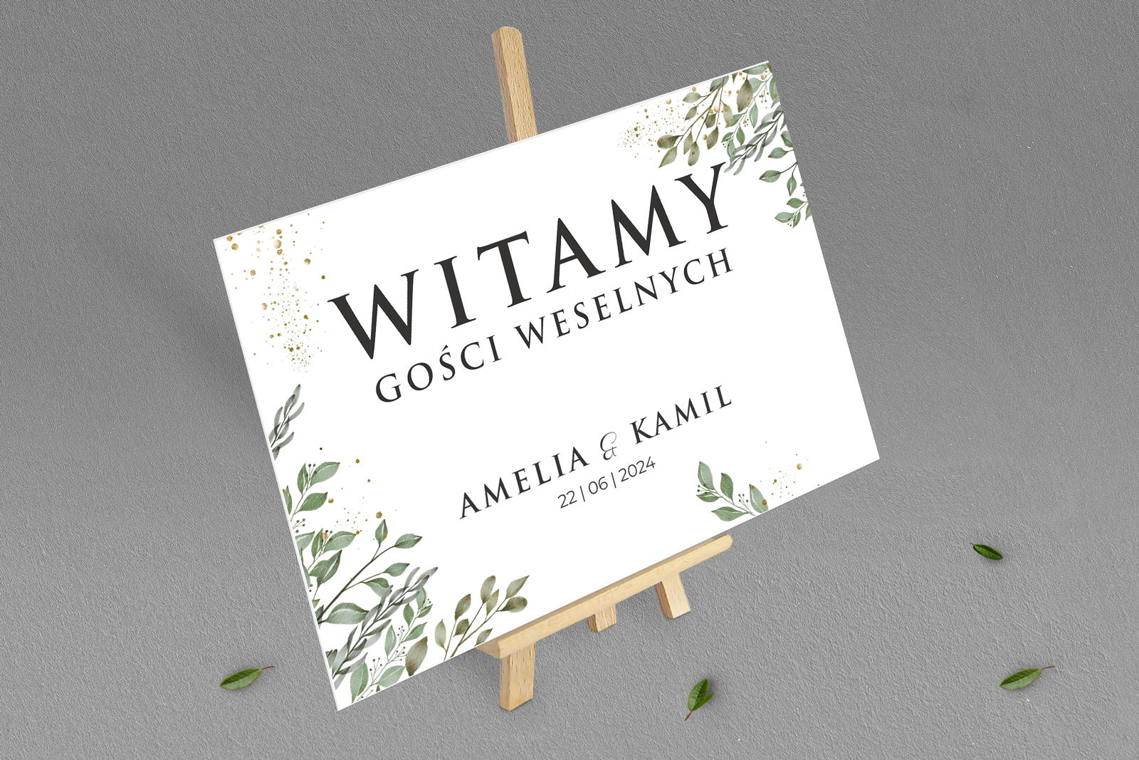 Tablica Powitalna - Leaves Motyw 3