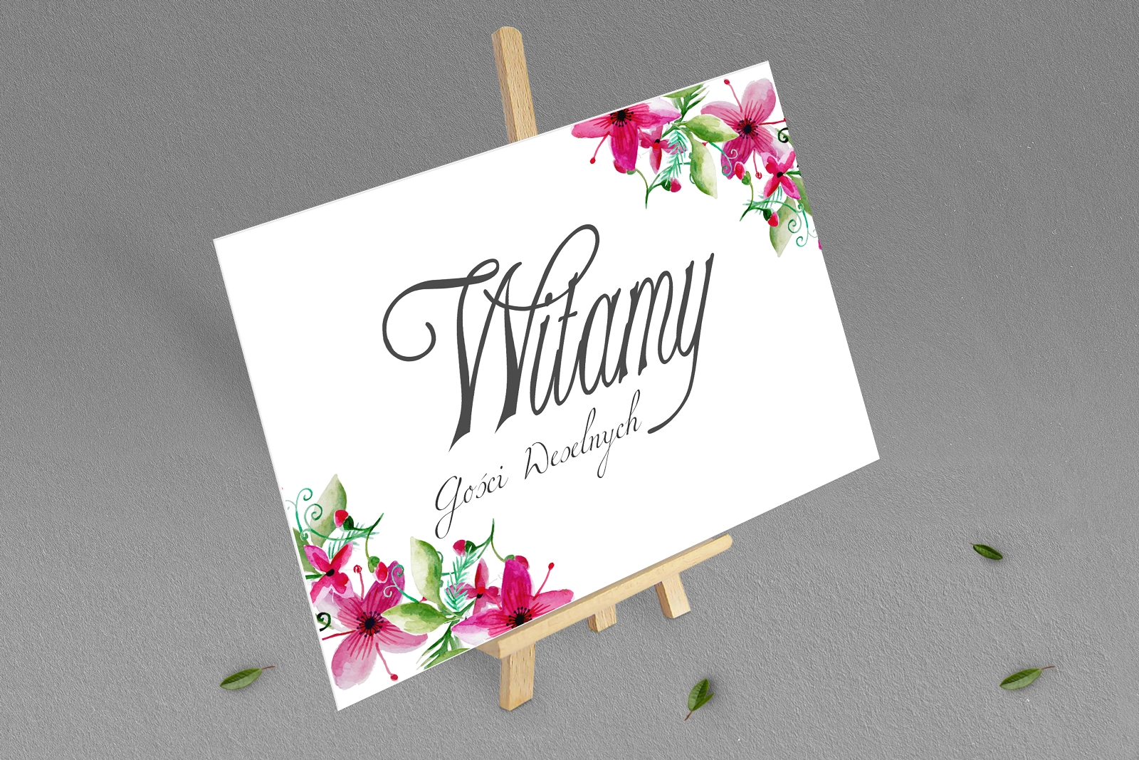 Tablica Powitalna - Akwarelowe Wianki Motyw 2