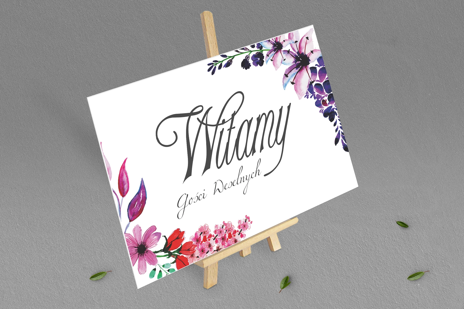 Tablica Powitalna - Akwarelowe Wianki Motyw 7