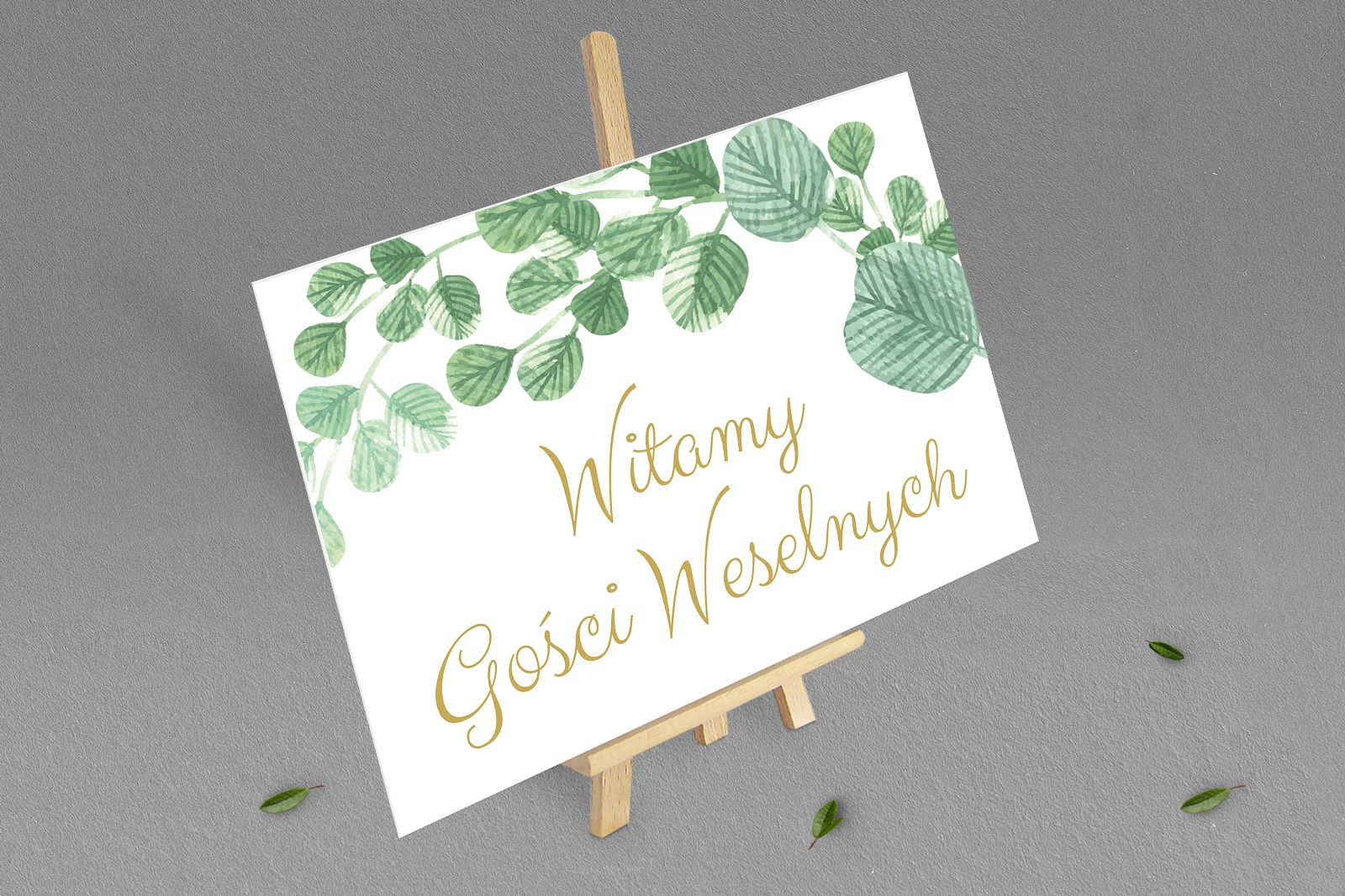 Tablica Powitalna - Liście Motyw 5