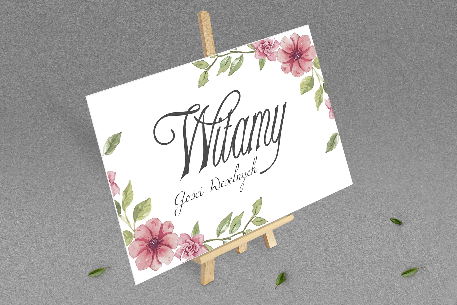 Tablica Powitalna - Akwarelowe Wianki Motyw 6