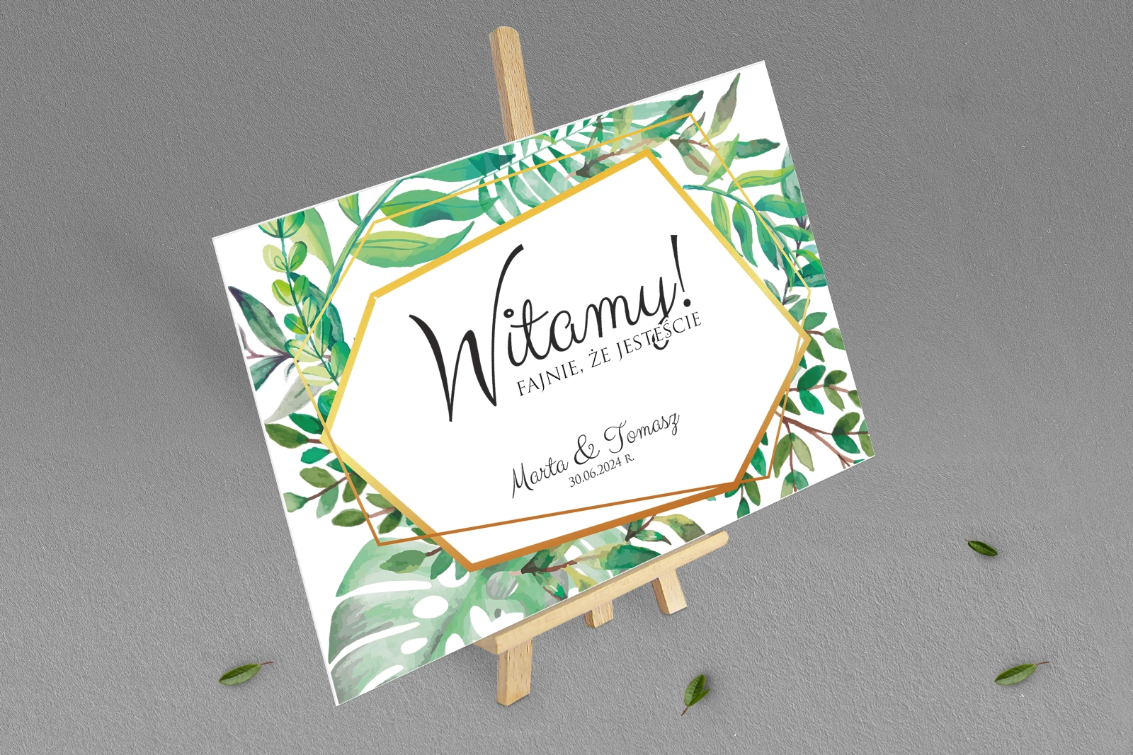 Tablica Powitalna - Flowers & Frame Motyw 2