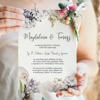Zaproszenia ślubne Ofelia - Motyw 1