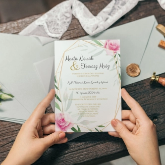 Zaproszenia ślubne Flowers & Frame - Motyw 4