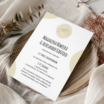 Zaproszenia ślubne Hands - Motyw 3